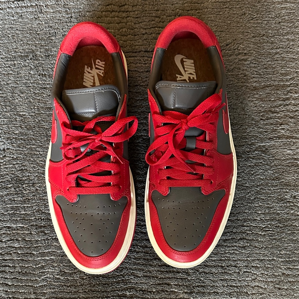 Nike Air Men's Red and Gray Sneakers